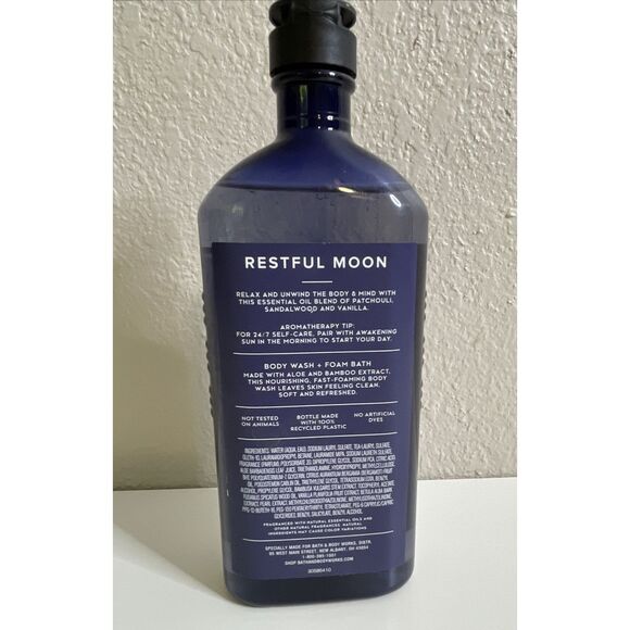 Bath & Body Works Restful Moon Body Wash & Foam Bath 10 oz NEW - Picture 3 of 5